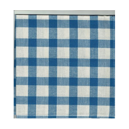 serviette vichy bleu grands carreaux