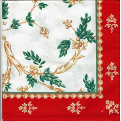 serviette de noël rouge